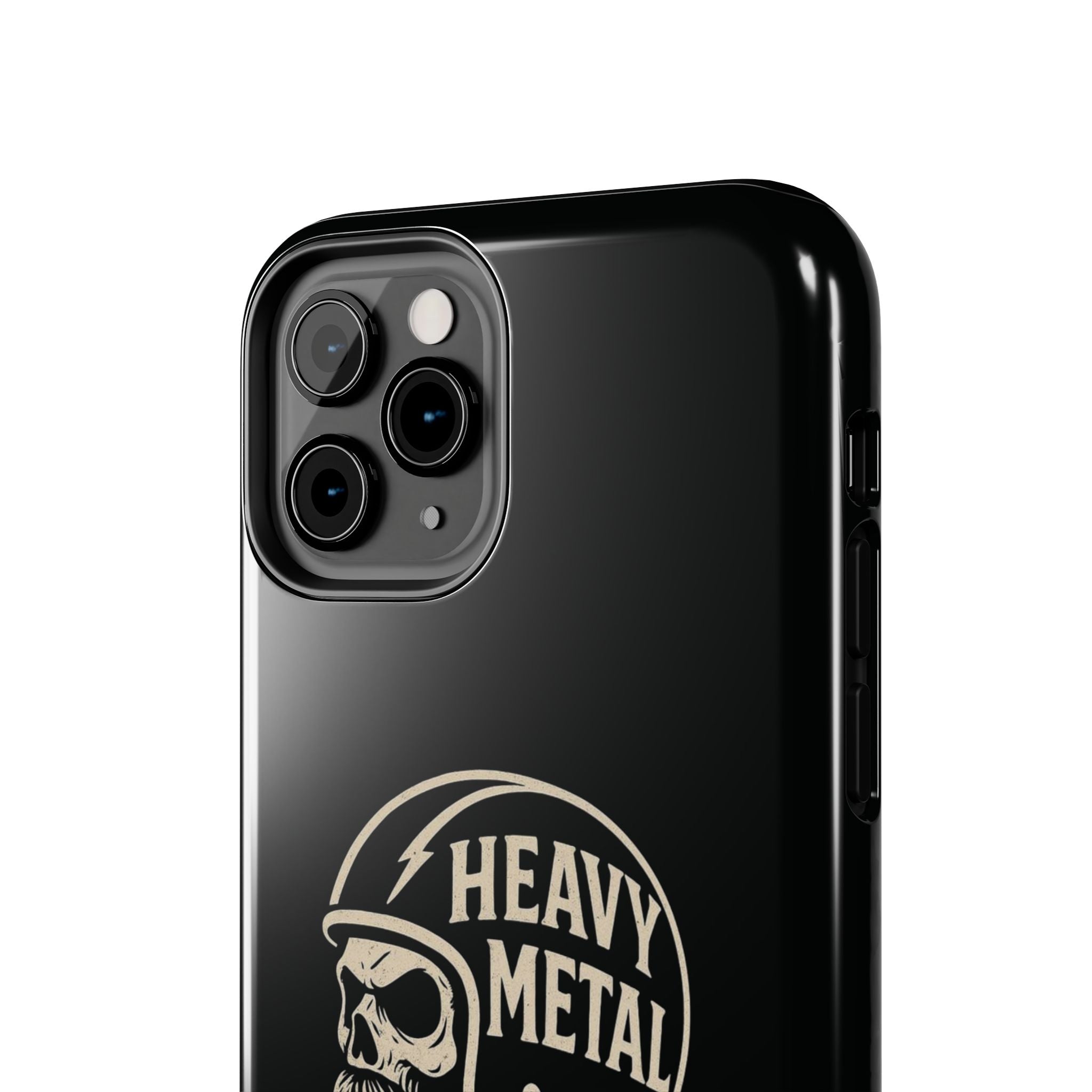 Heavy Metal Skull Tough Phone Case | Biker Helmet Skull Graphic Phone Case