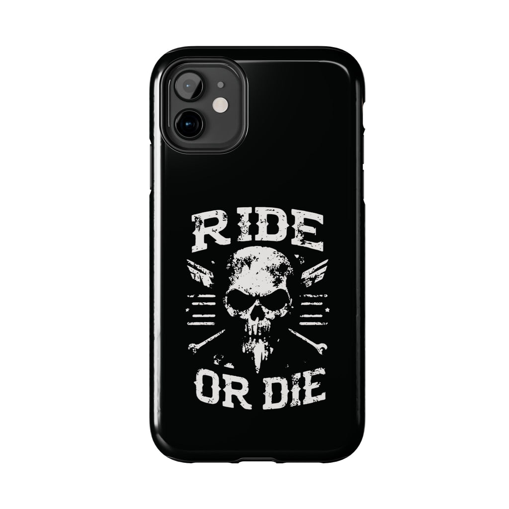 Ride or Die Skull Tough Phone Case | Biker Skull Graphic Phone Case