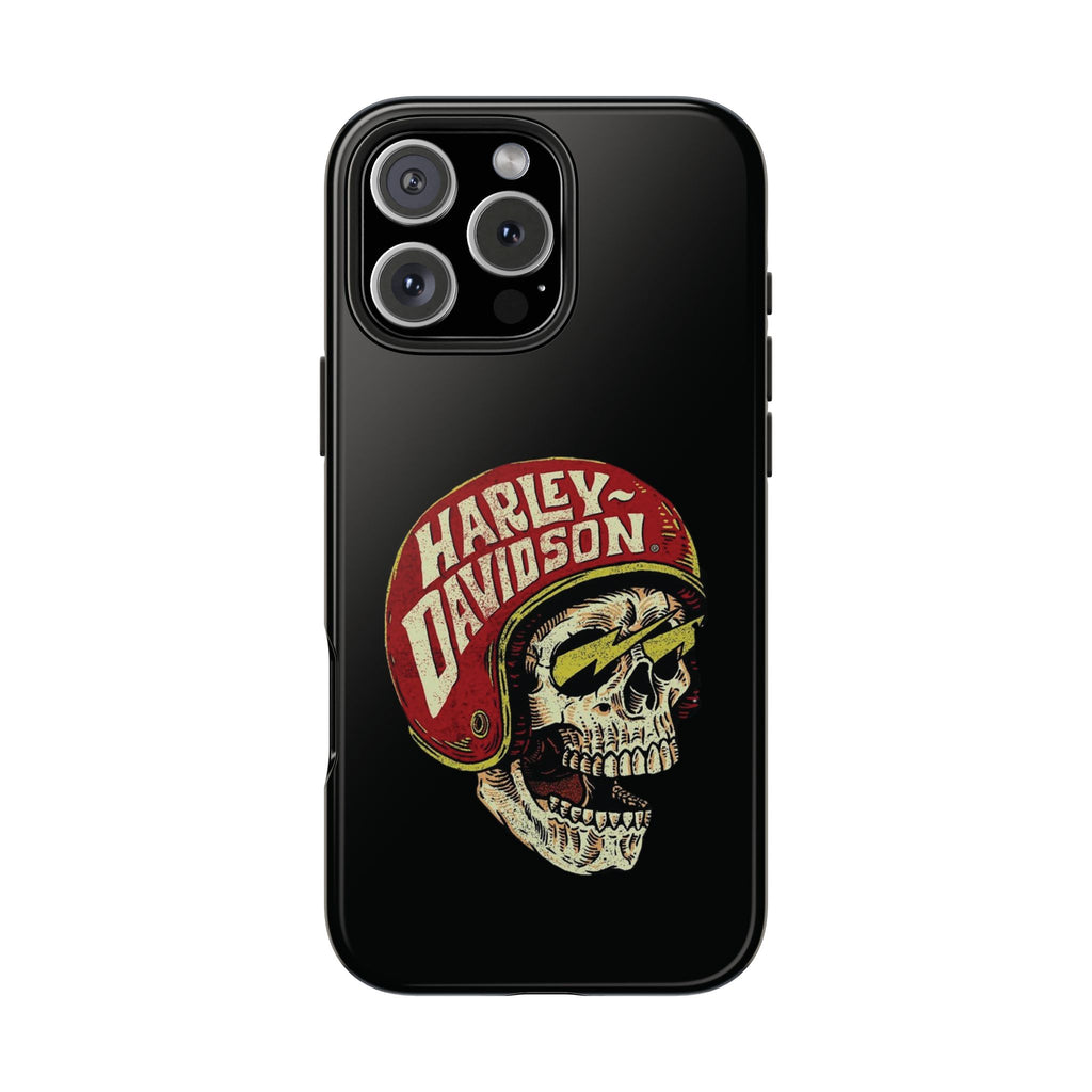 Skull Helmet Tough Phone Case | Vintage Motorcycle Biker Phone Case