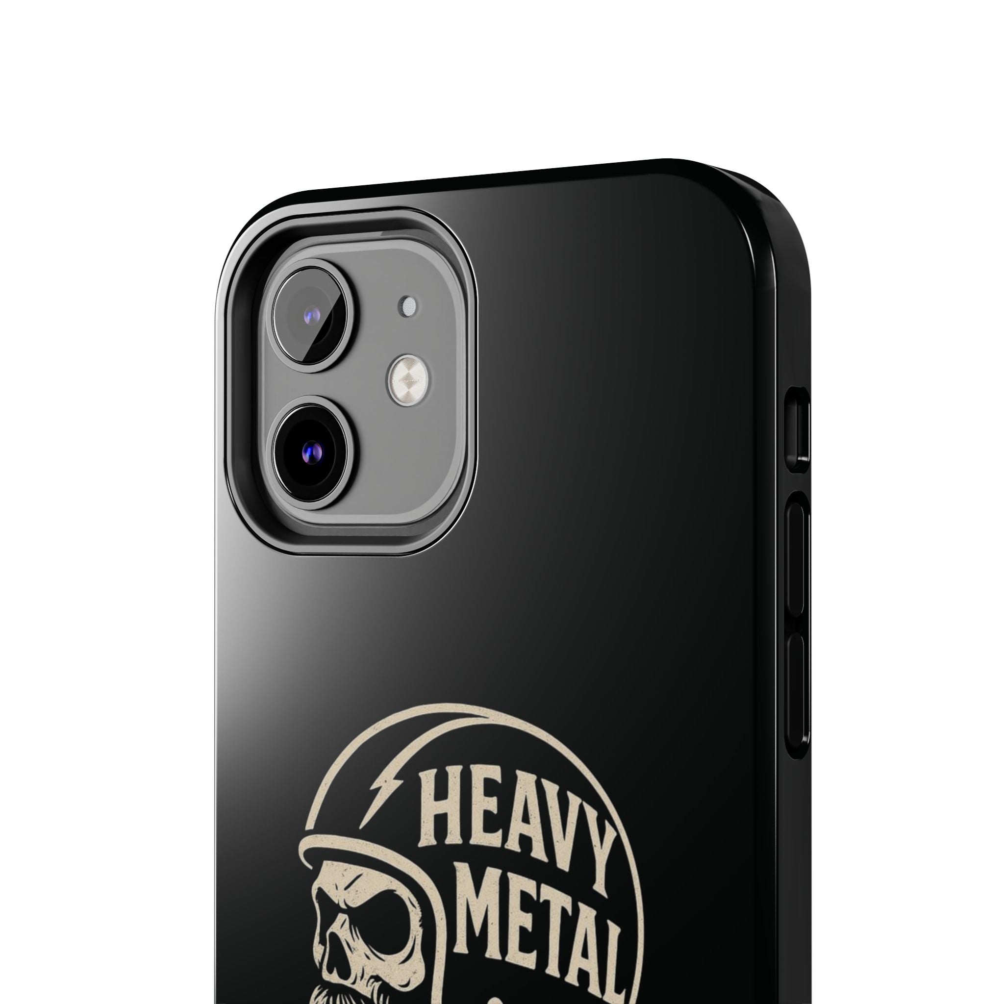 Heavy Metal Skull Tough Phone Case | Biker Helmet Skull Graphic Phone Case