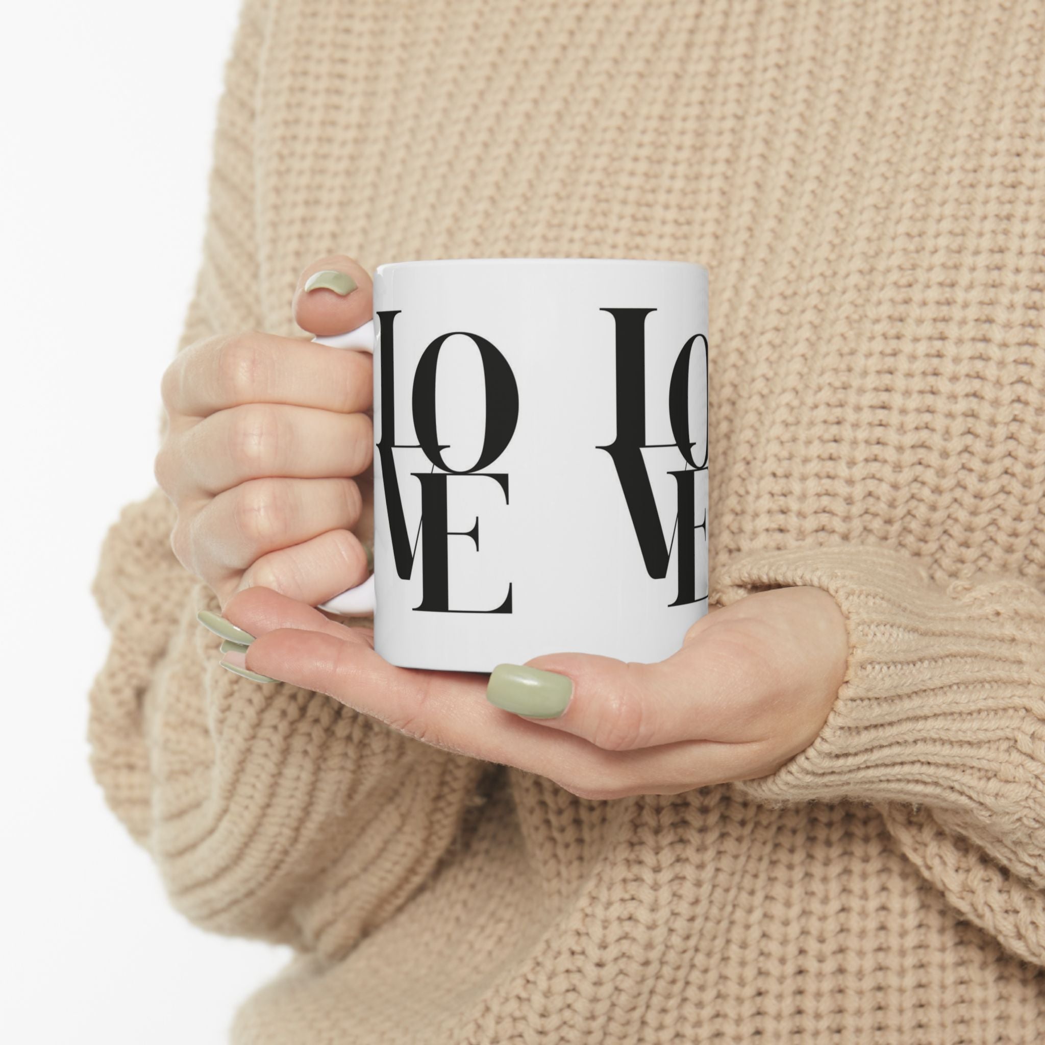 LOVE Typography Simplistic Design 11oz Coffee Mug | Perfect Gift for Lovers