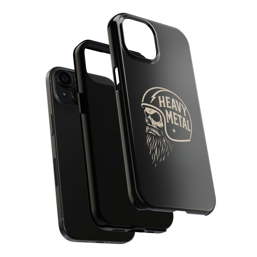 Heavy Metal Skull Tough Phone Case | Biker Helmet Skull Graphic Phone Case