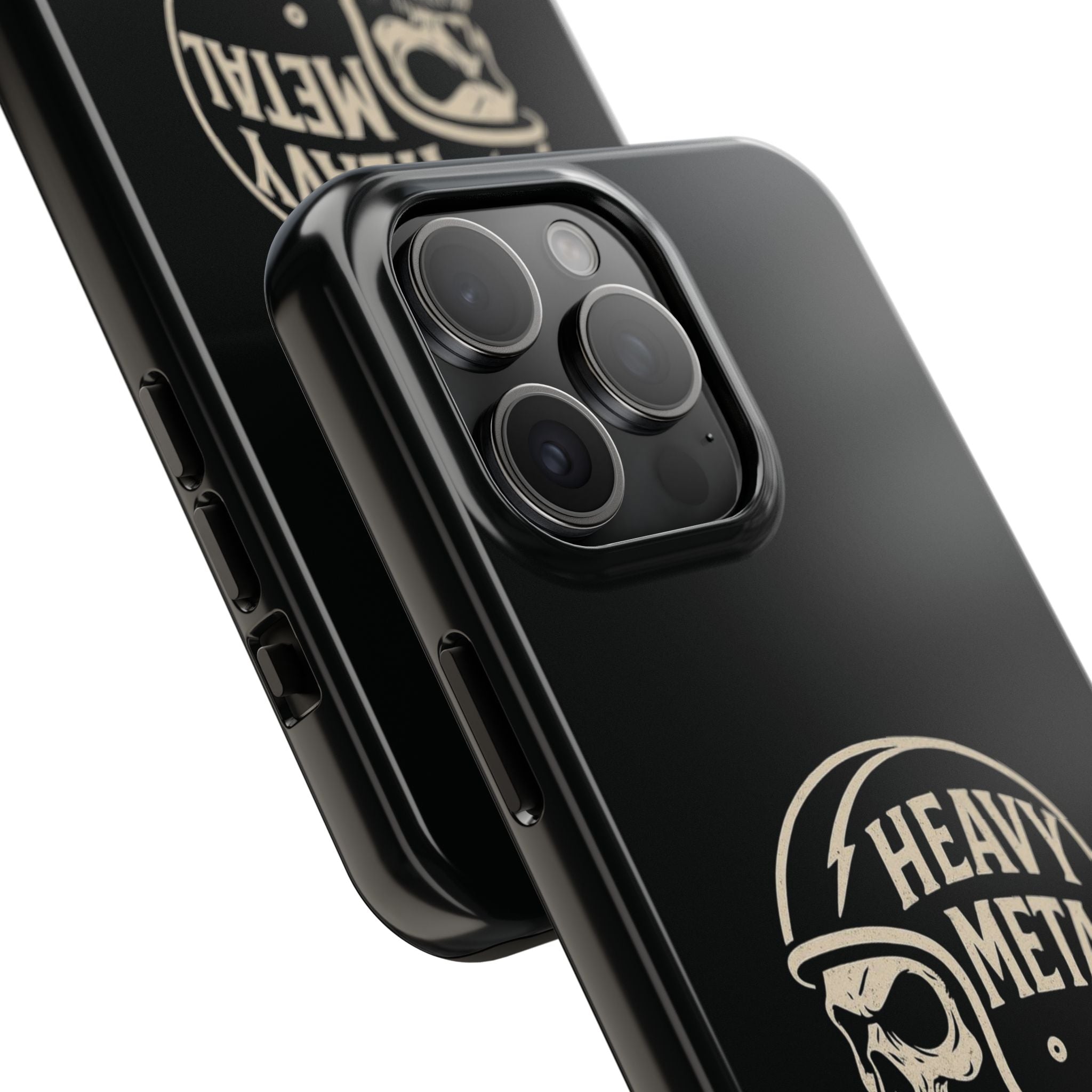 Heavy Metal Skull Tough Phone Case | Biker Helmet Skull Graphic Phone Case