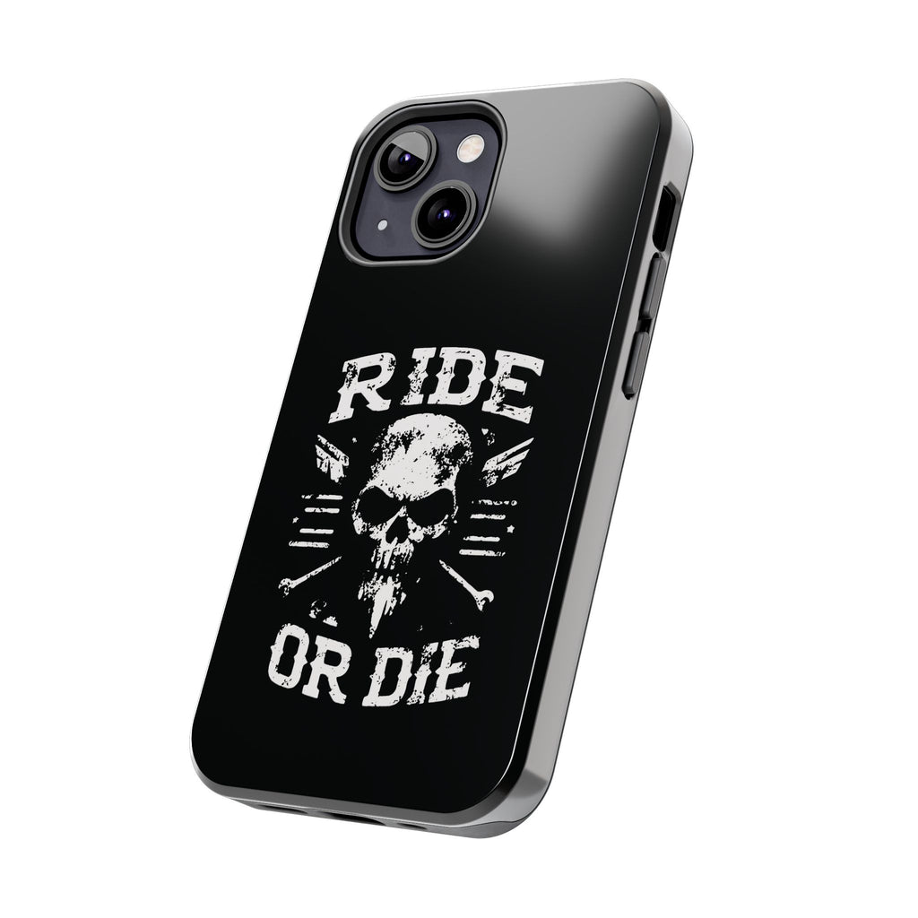 Ride or Die Skull Tough Phone Case | Biker Skull Graphic Phone Case