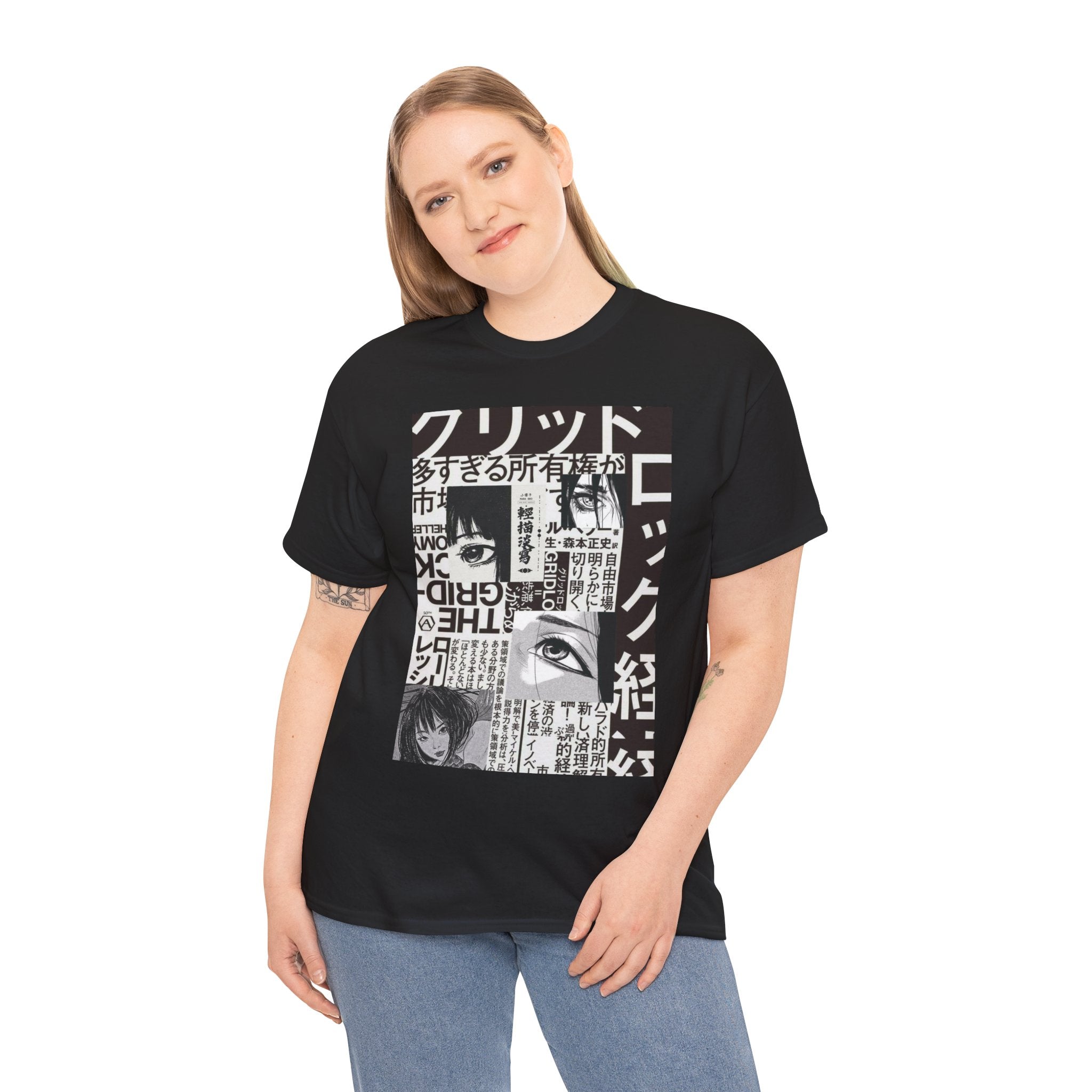 Unisex Japanese Manga Collage T-Shirt Anime Streetwear Graphic Tee (2 Colors)