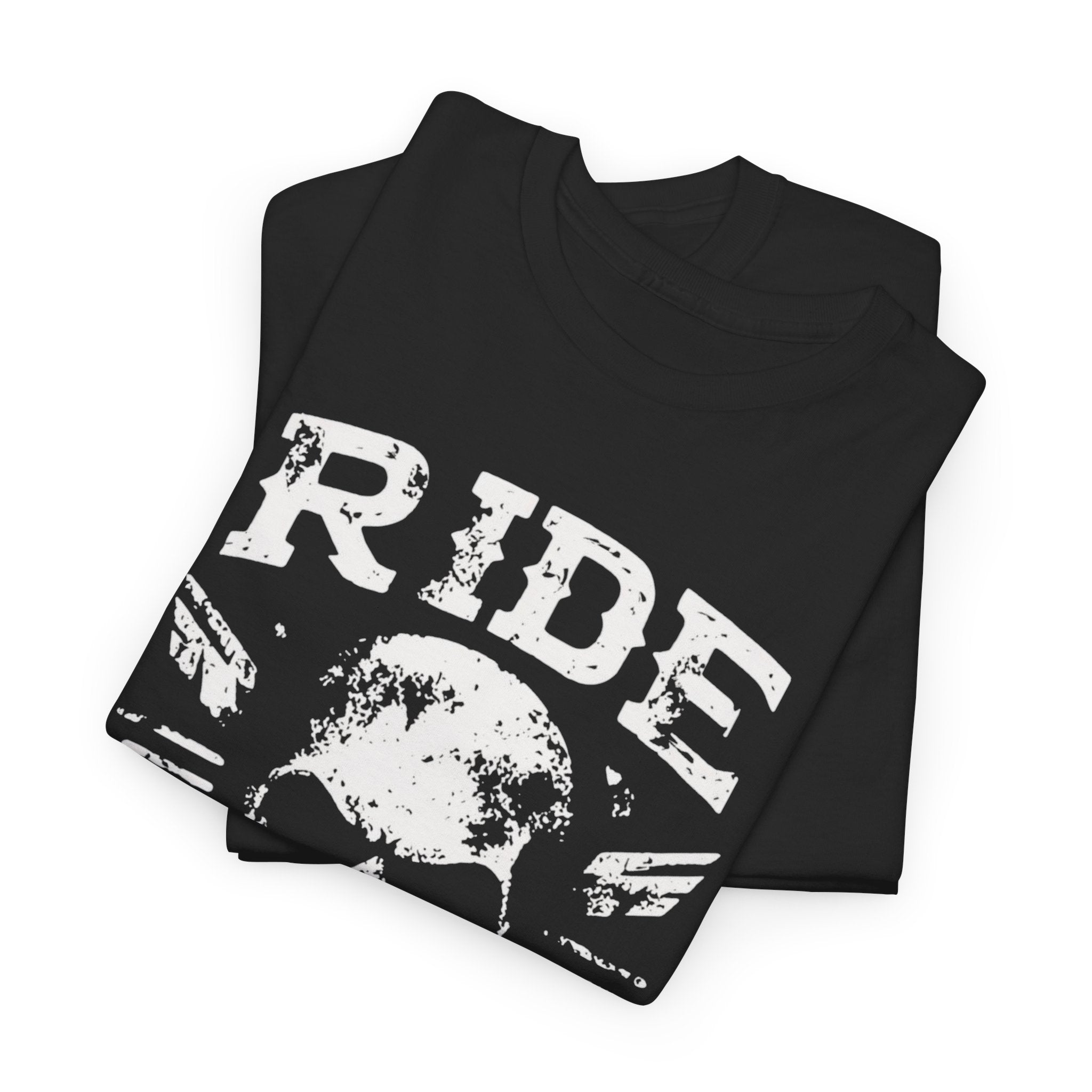 Unisex Ride or Die Skull T-Shirt With Vintage Black Biker Graphic Streetwear (3 Color)