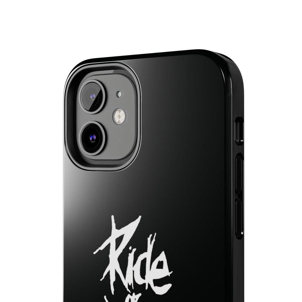 Ride or Die Skull Tough Phone Case | Edgy Script Biker Style Phone Case