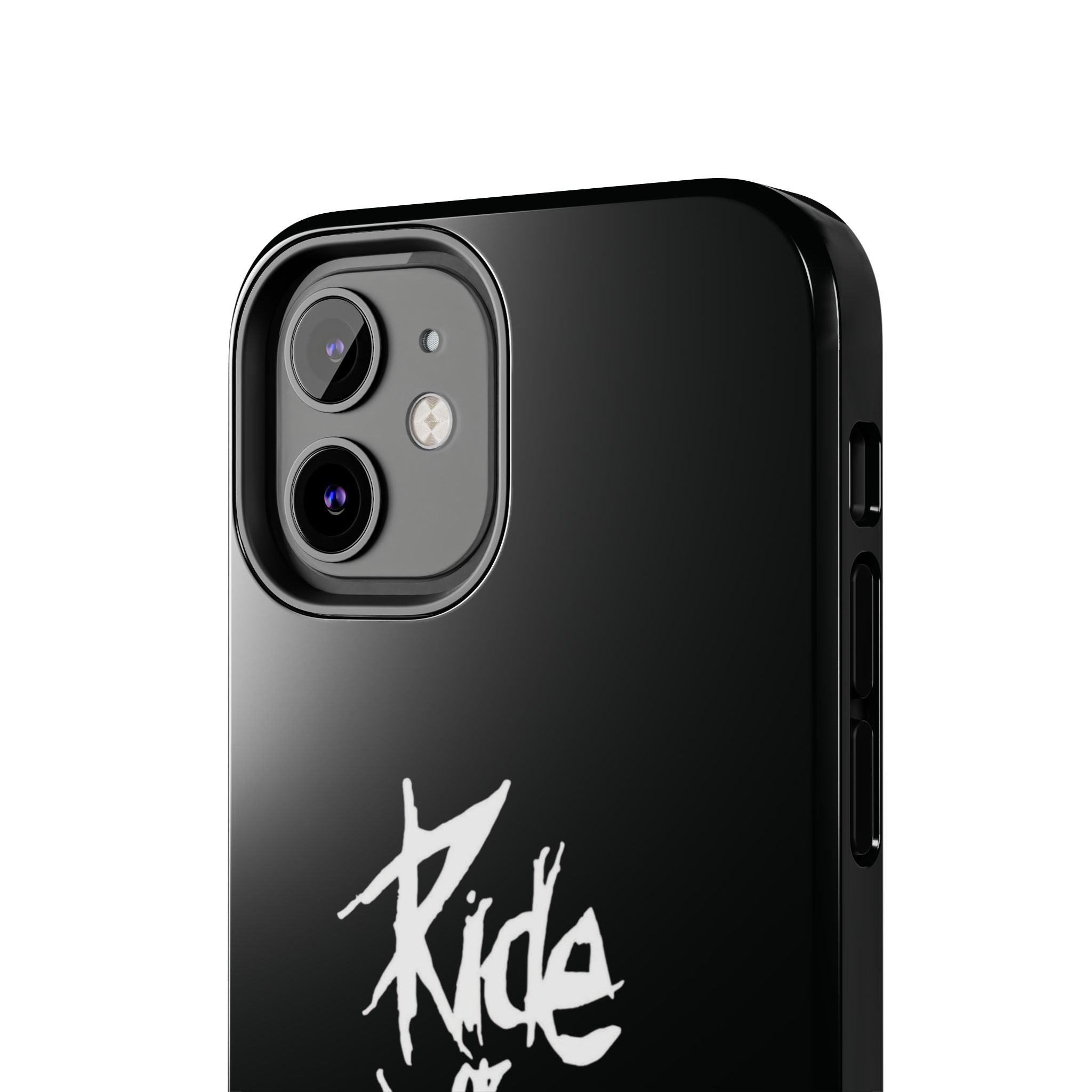 Ride or Die Skull Tough Phone Case | Edgy Script Biker Style Phone Case