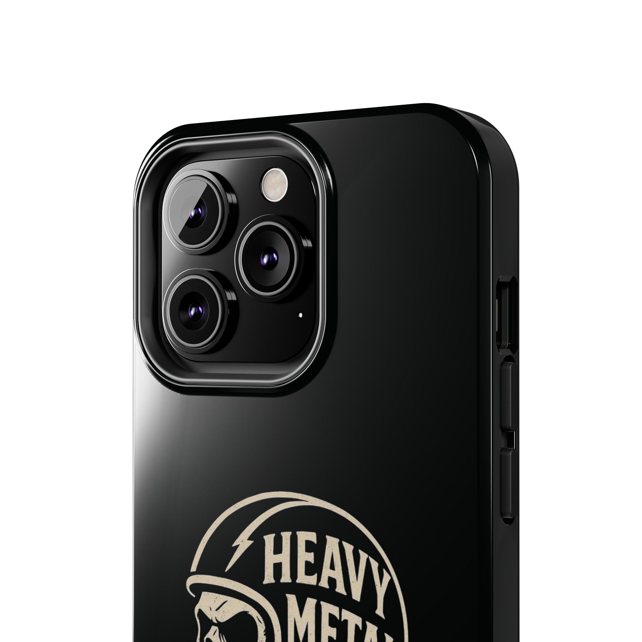 Heavy Metal Skull Tough Phone Case | Biker Helmet Skull Graphic Phone Case
