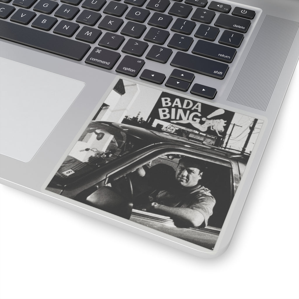 Tony Soprano Bada Bing Custom Sticker with Tony in Black and White (4 Sizes)