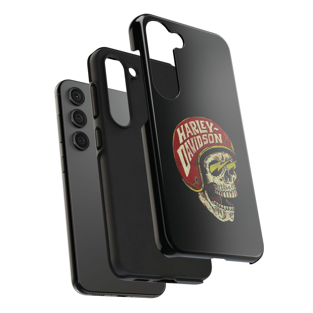 Skull Helmet Tough Phone Case | Vintage Motorcycle Biker Phone Case