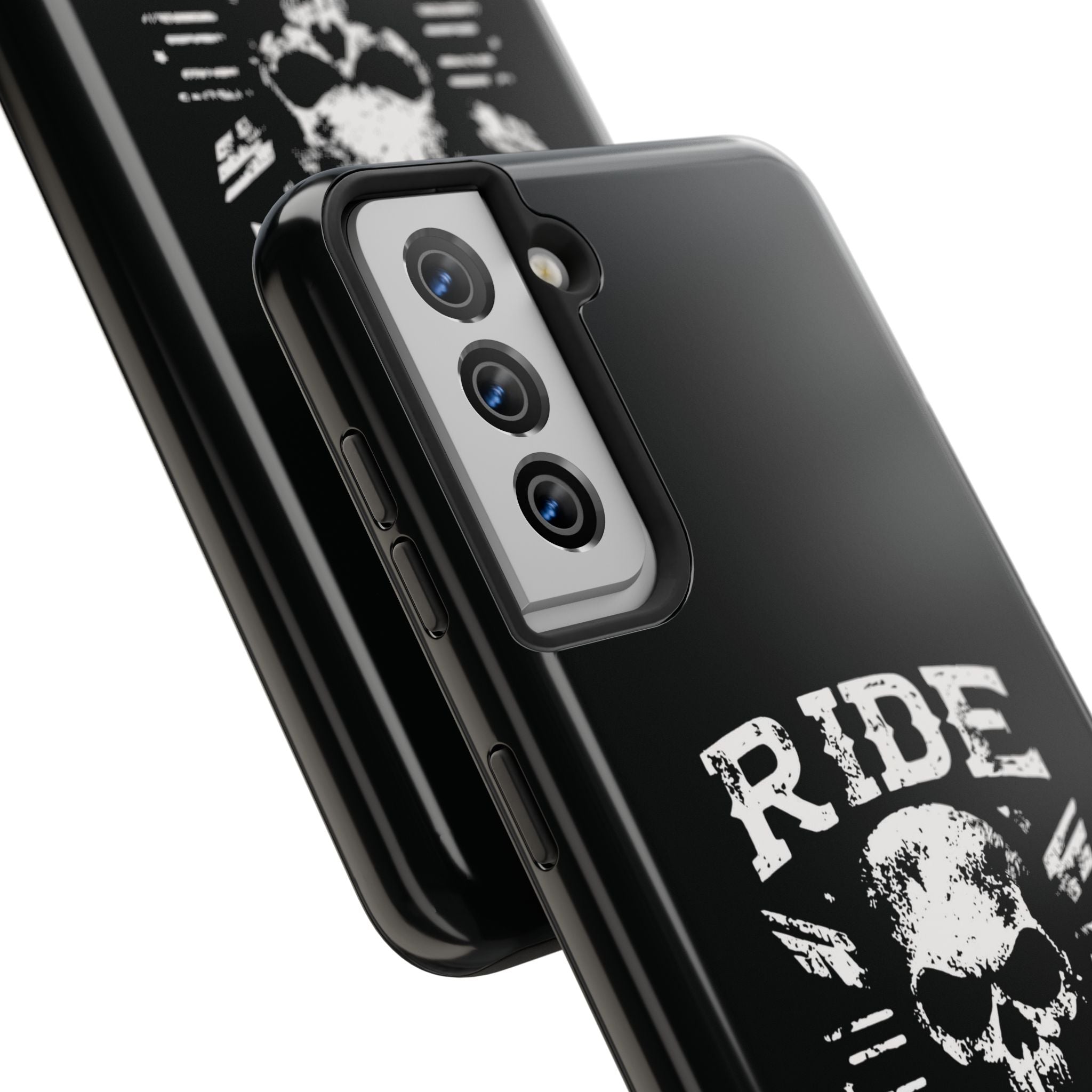 Ride or Die Skull Tough Phone Case | Biker Skull Graphic Phone Case