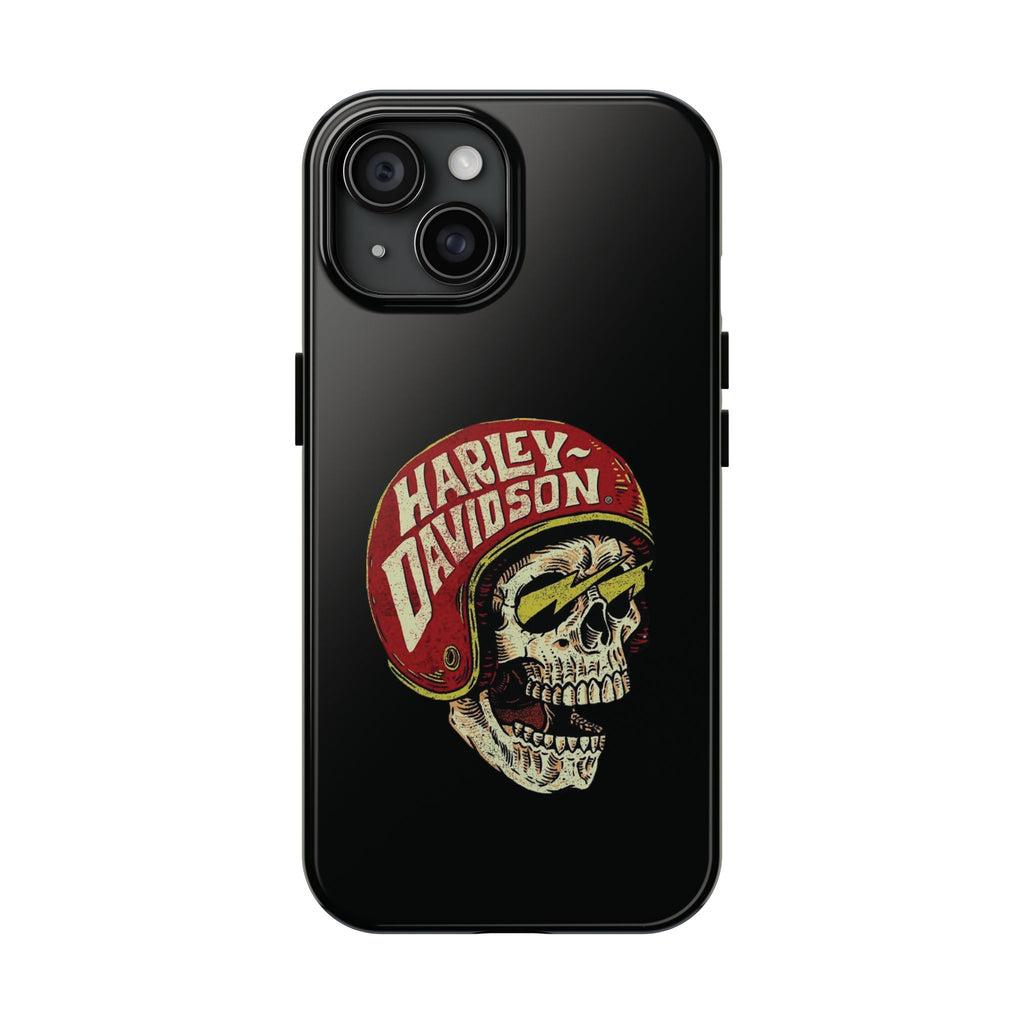 Skull Helmet Tough Phone Case | Vintage Motorcycle Biker Phone Case