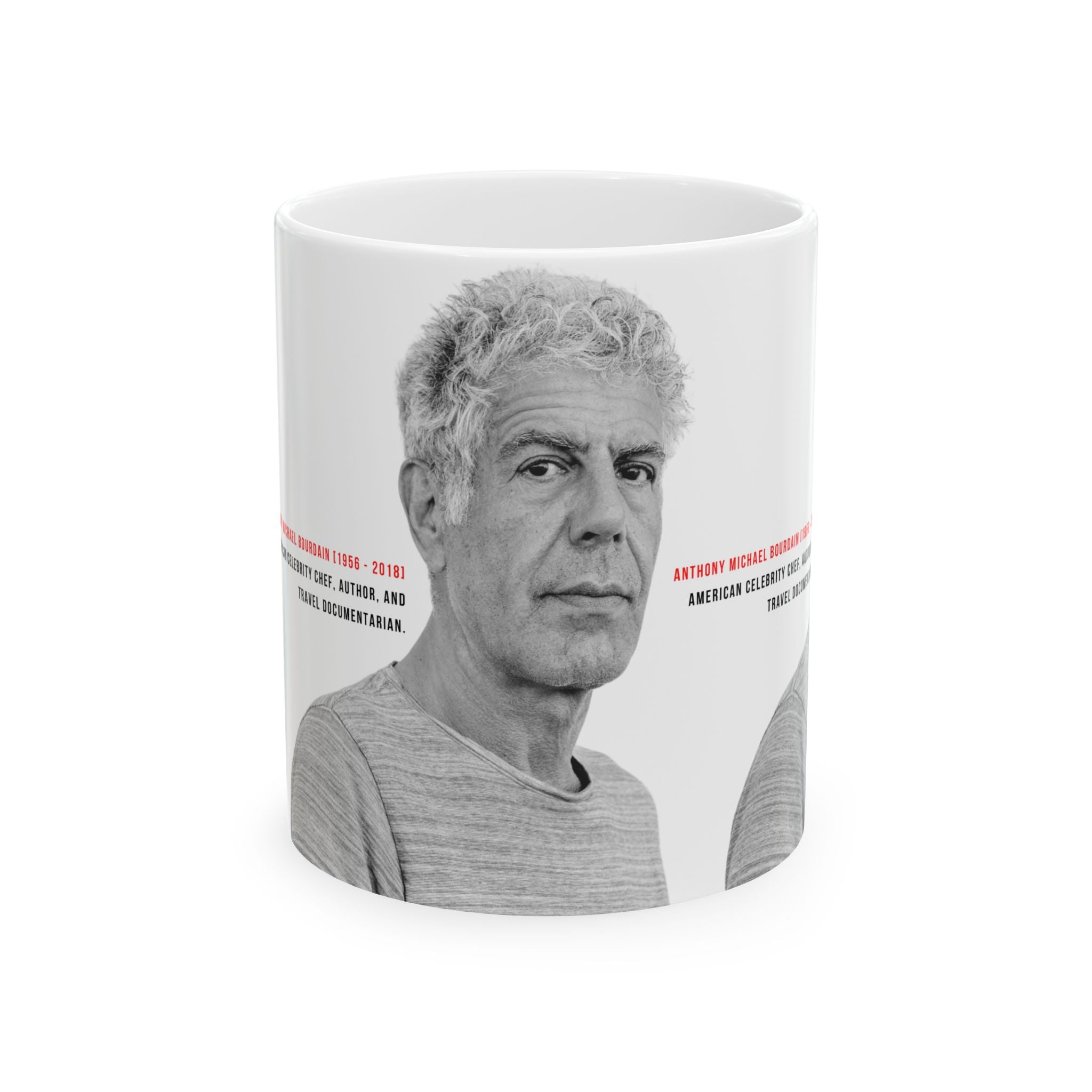 Anthony Bourdain Tribute Mug | Food Lover Coffee Mug | Chef & Travel Fan Gift | 11oz Ceramic Mug