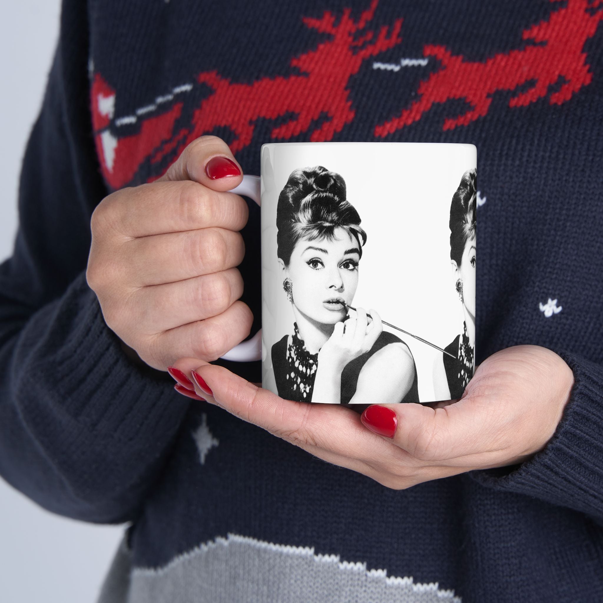 Audrey Hepburn Classic Movie 11oz Coffee Mug | Vintage Hollywood Retro Glam