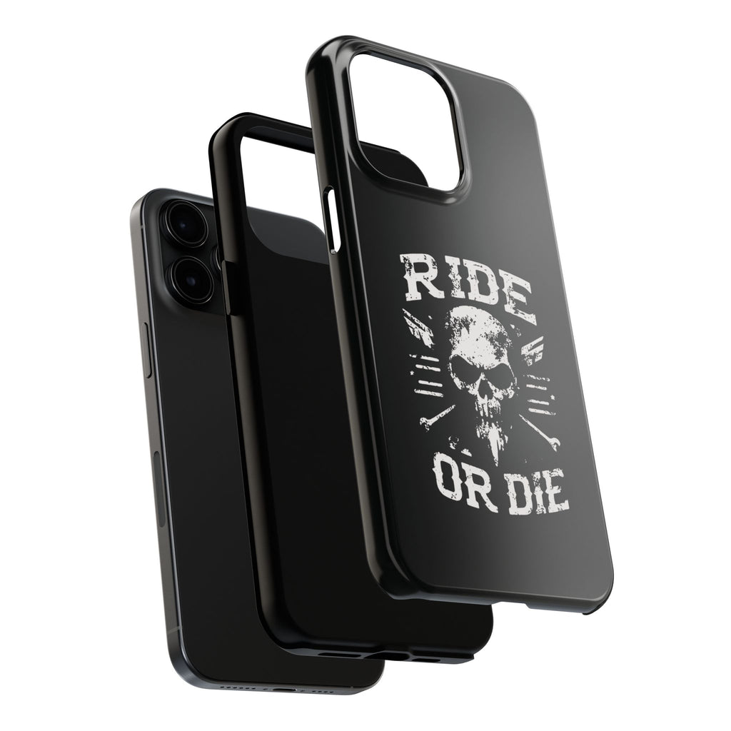Ride or Die Skull Tough Phone Case | Biker Skull Graphic Phone Case