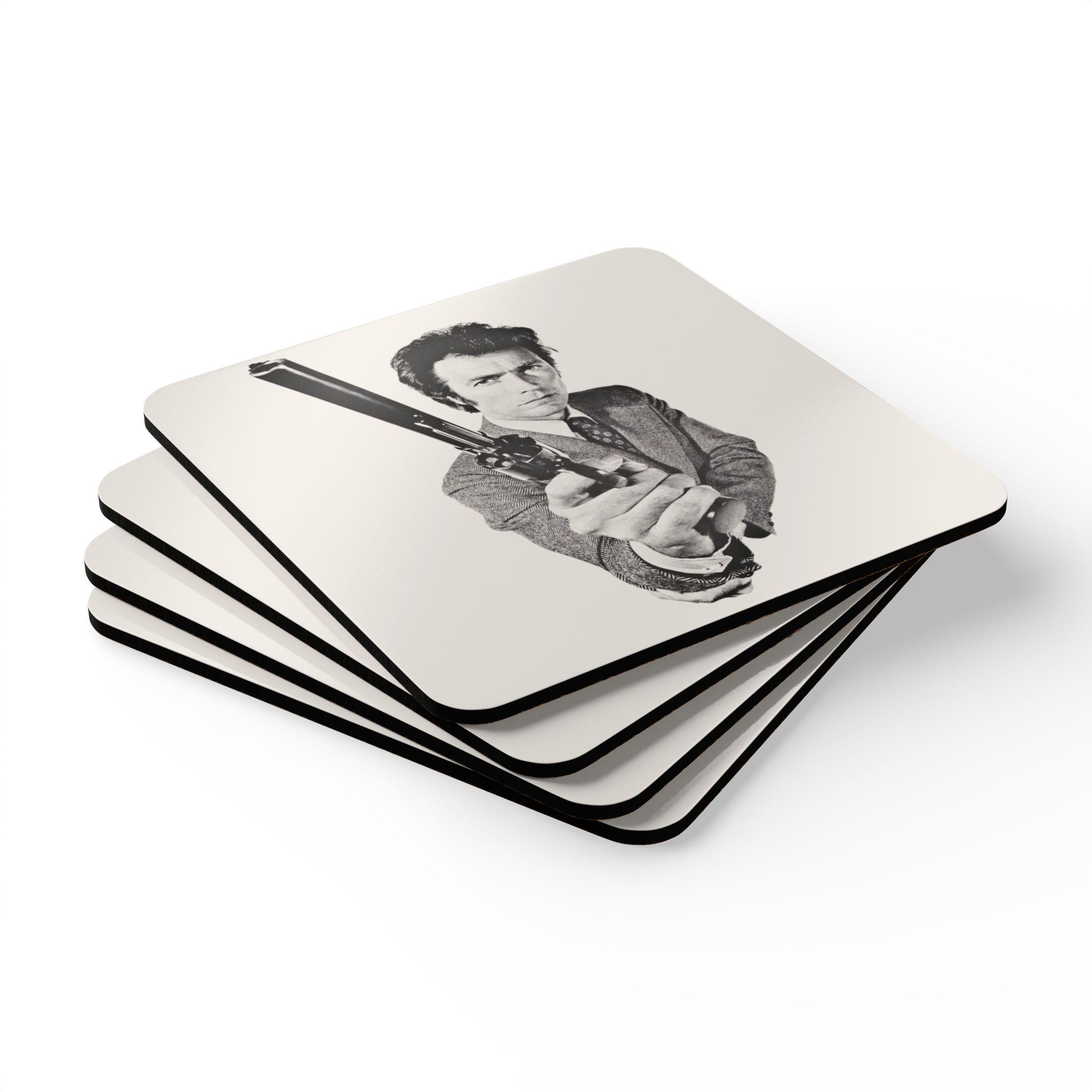 Clint Eastwood Dirty Harry Corkback Coaster Set (4 Pieces)