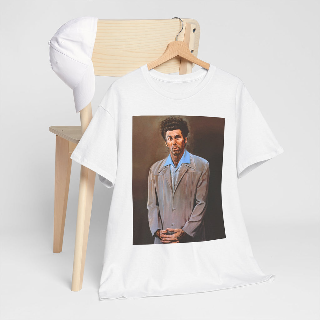 Seinfeld Cosmo Kramer the beloved character T-Shirt with his pained protrait artwork (2 Colors)