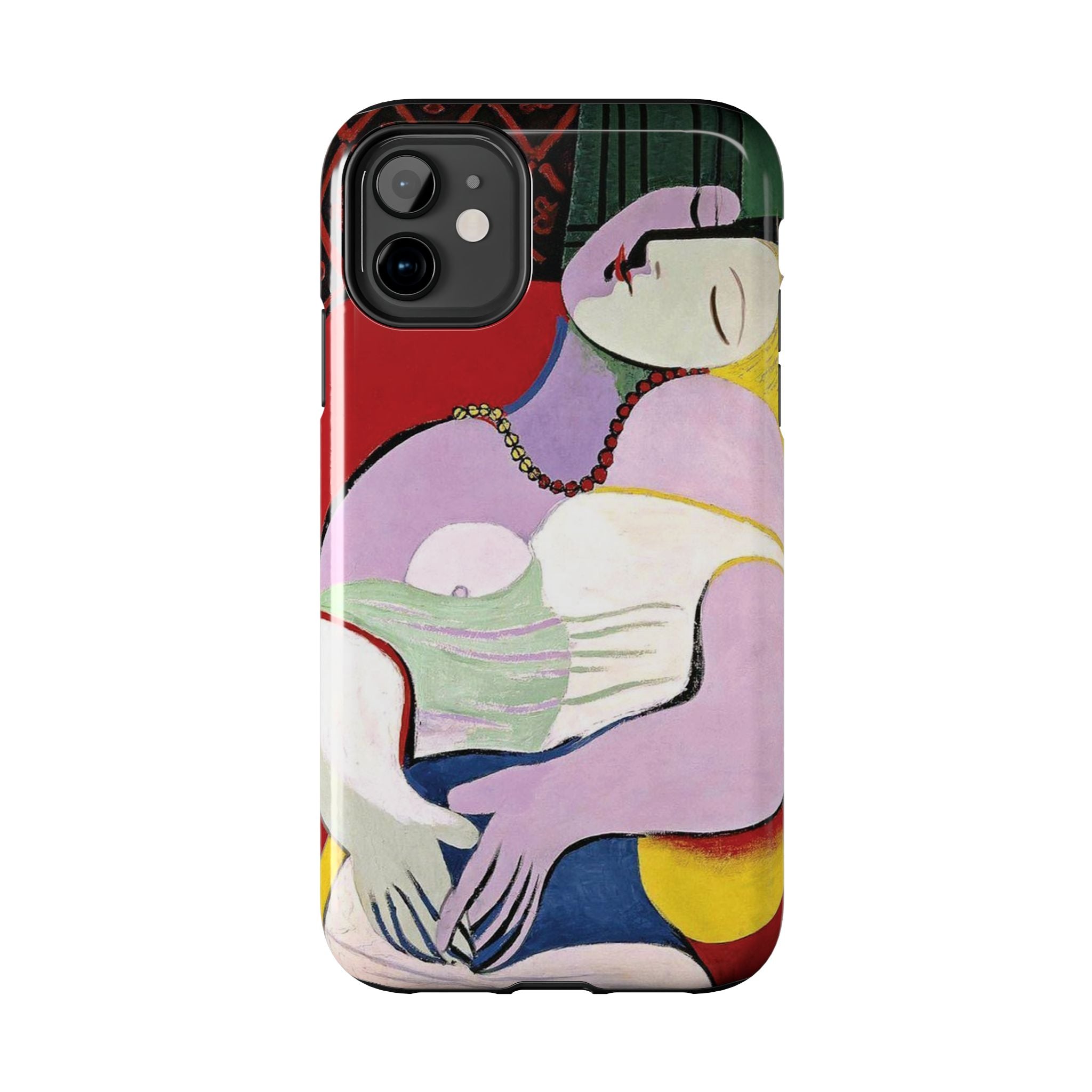 Picasso-Inspired Abstract Woman Tough Phone Case | Cubist Sleeping Woman Art Phone Case