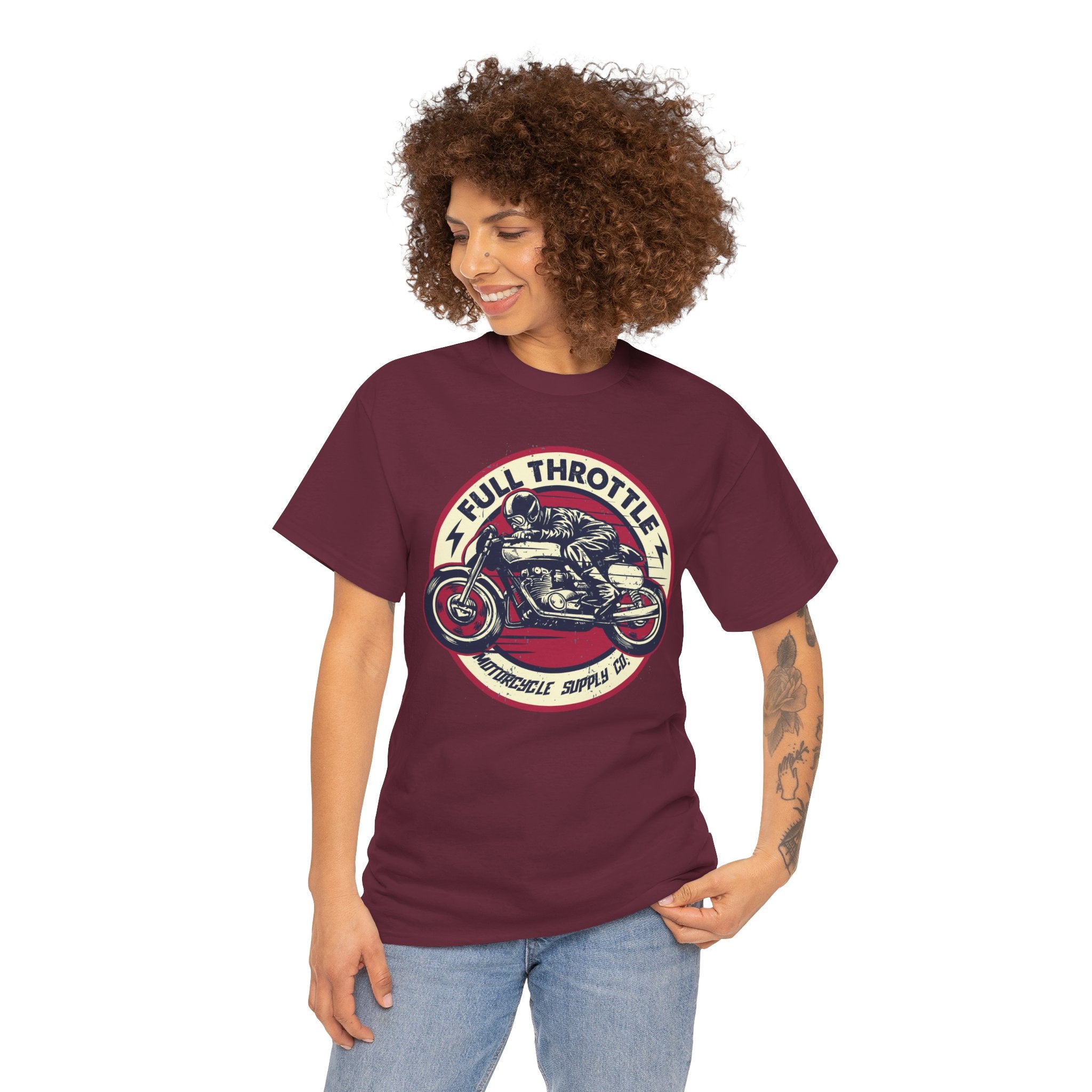 Unisex Full Thorotle Custom Graphic Motorcycle T-Shirt (5 Colors)