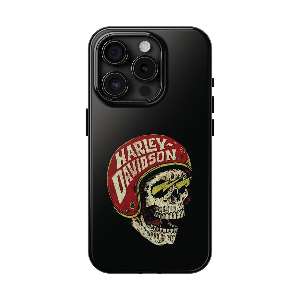 Skull Helmet Tough Phone Case | Vintage Motorcycle Biker Phone Case