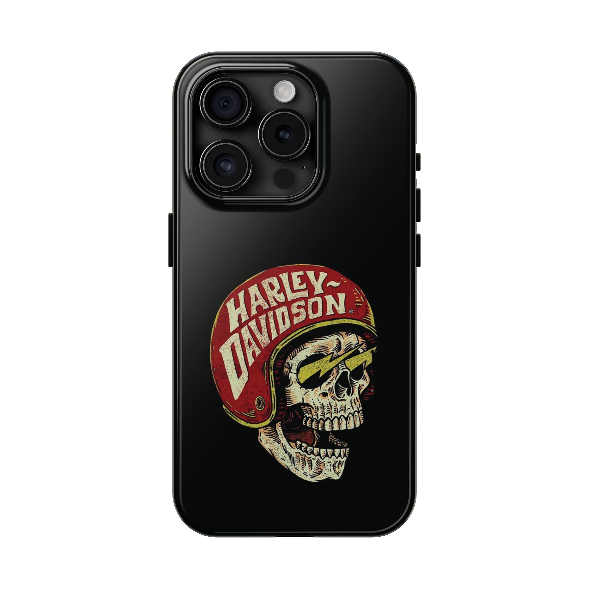 Skull Helmet Tough Phone Case | Vintage Motorcycle Biker Phone Case