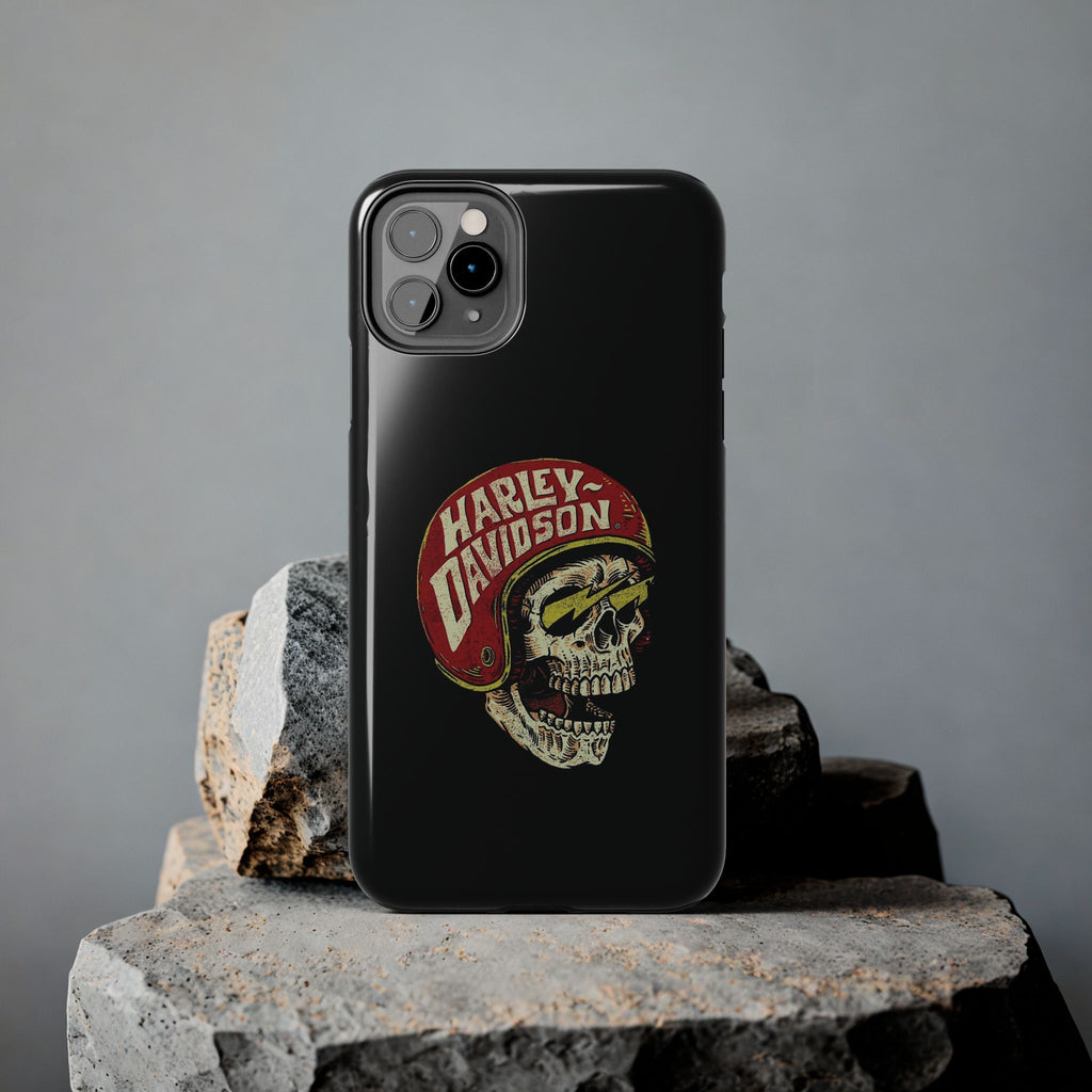 Skull Helmet Tough Phone Case | Vintage Motorcycle Biker Phone Case