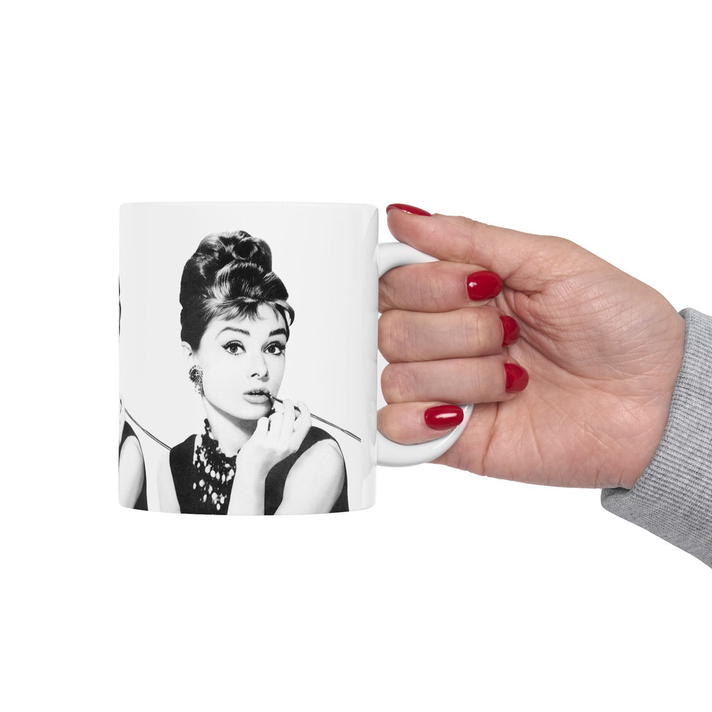 Audrey Hepburn Classic Movie 11oz Coffee Mug | Vintage Hollywood Retro Glam