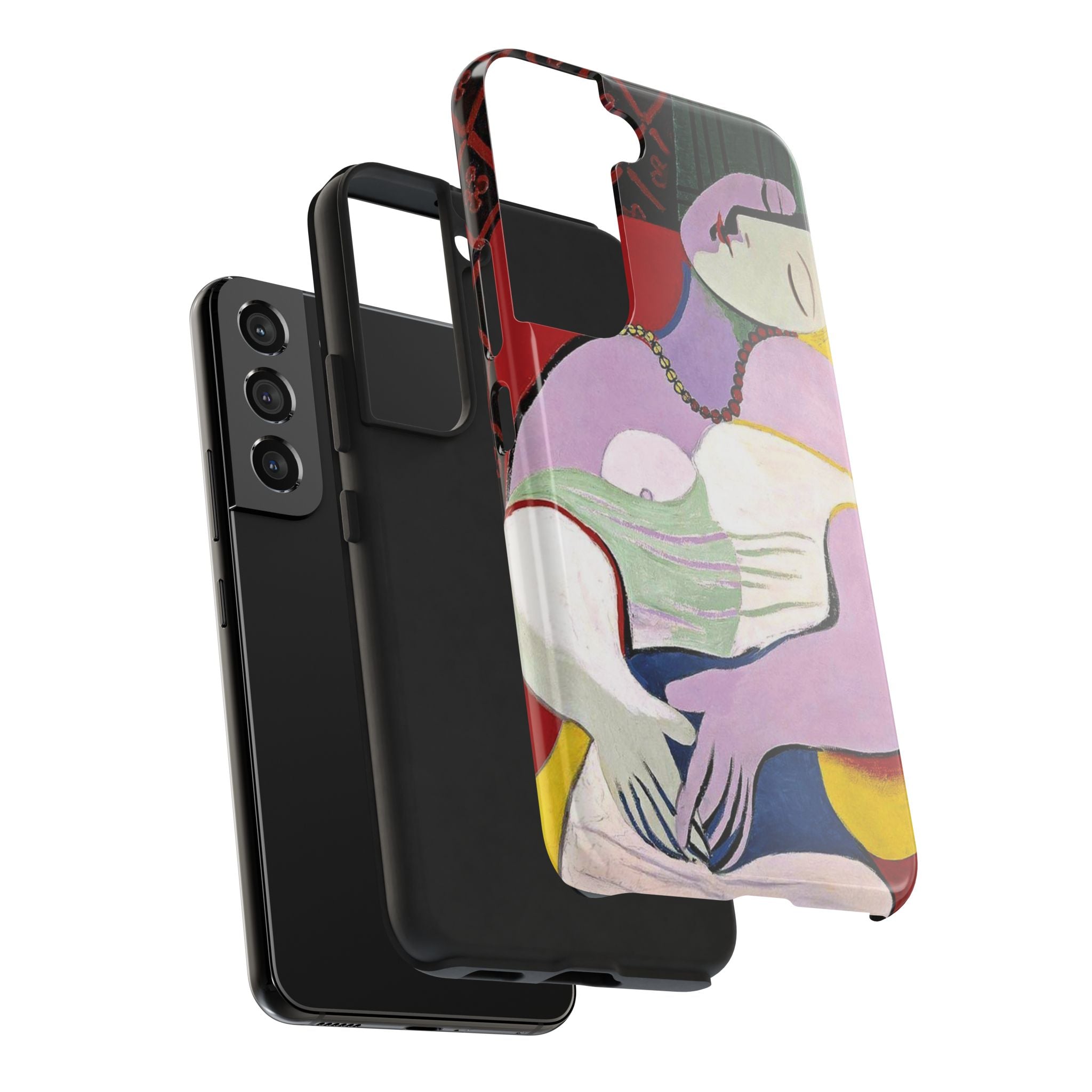 Picasso-Inspired Abstract Woman Tough Phone Case | Cubist Sleeping Woman Art Phone Case