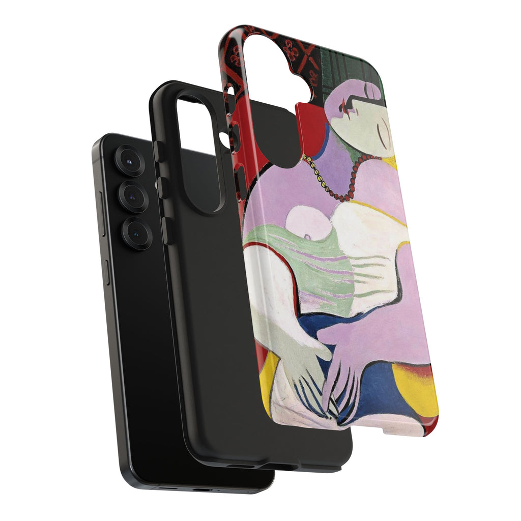 Picasso-Inspired Abstract Woman Tough Phone Case | Cubist Sleeping Woman Art Phone Case