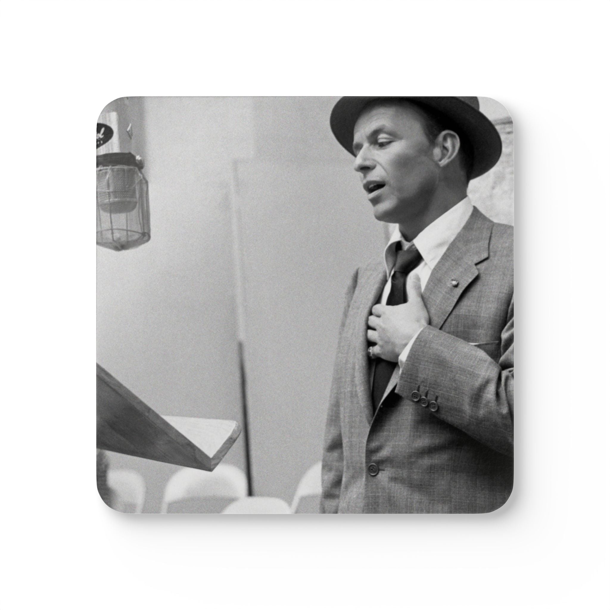 Frank Sinatra Vintage Corkback Coaster Set | Classic Lounge Music Tribute (4 Pieces)