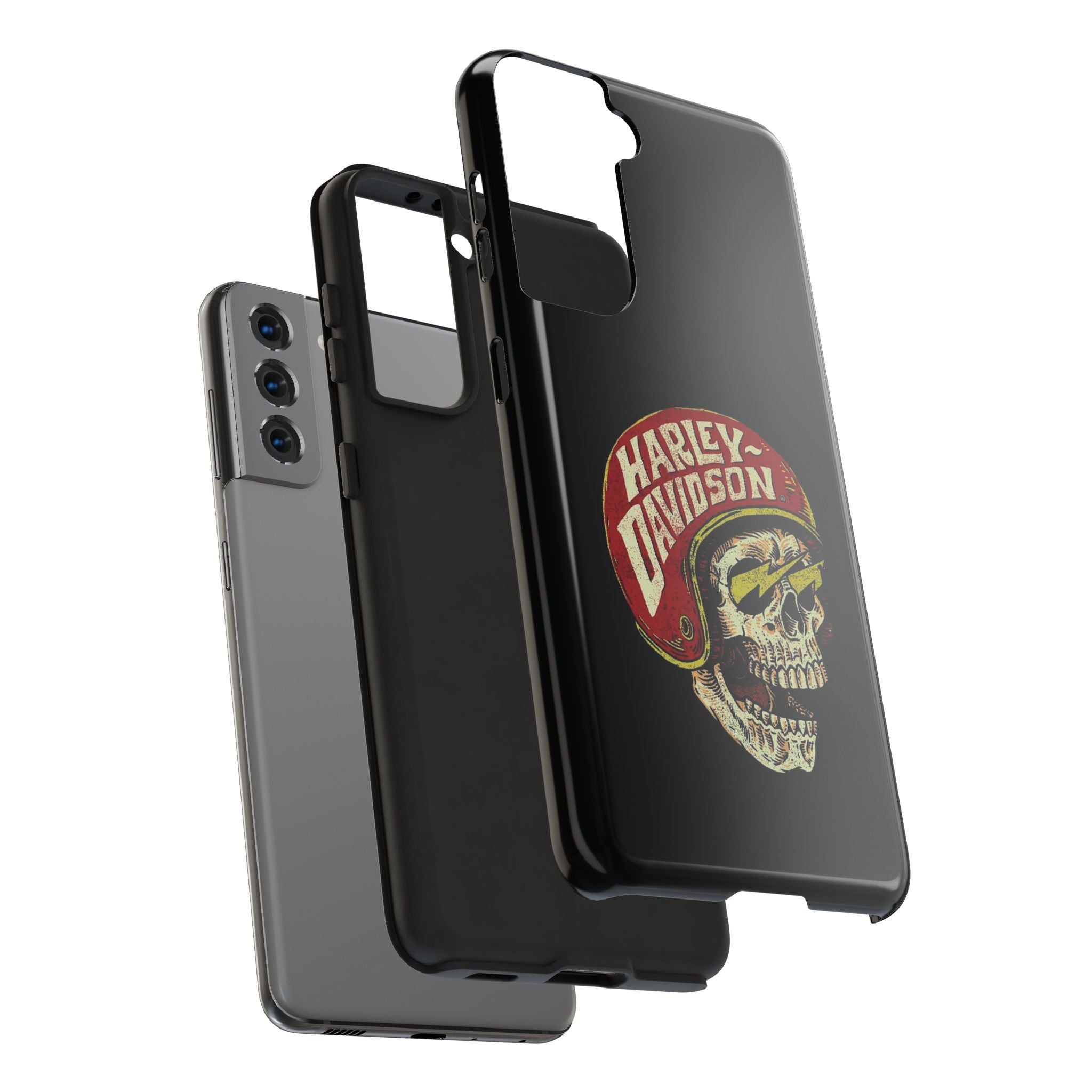 Skull Helmet Tough Phone Case | Vintage Motorcycle Biker Phone Case