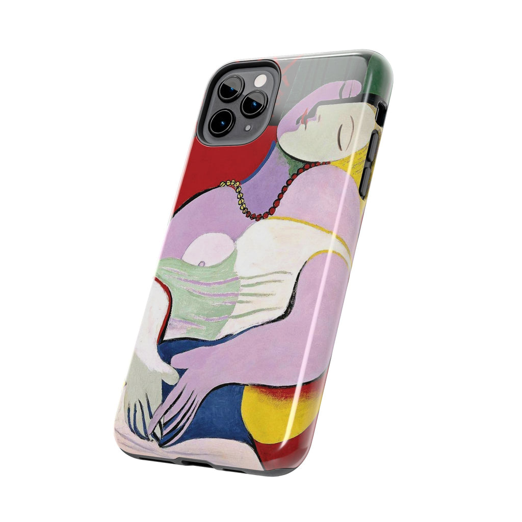 Picasso-Inspired Abstract Woman Tough Phone Case | Cubist Sleeping Woman Art Phone Case