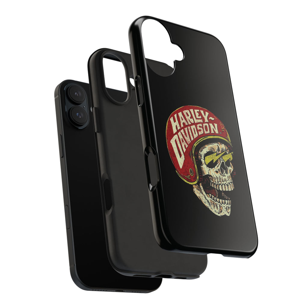 Skull Helmet Tough Phone Case | Vintage Motorcycle Biker Phone Case