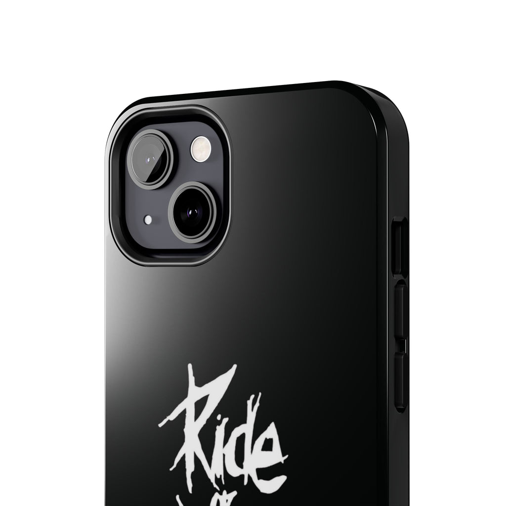 Ride or Die Skull Tough Phone Case | Edgy Script Biker Style Phone Case