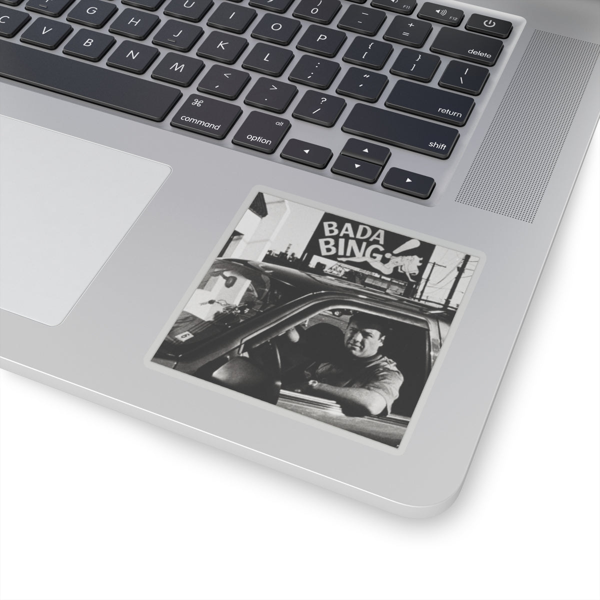 Tony Soprano Bada Bing Custom Sticker with Tony in Black and White (4 Sizes)