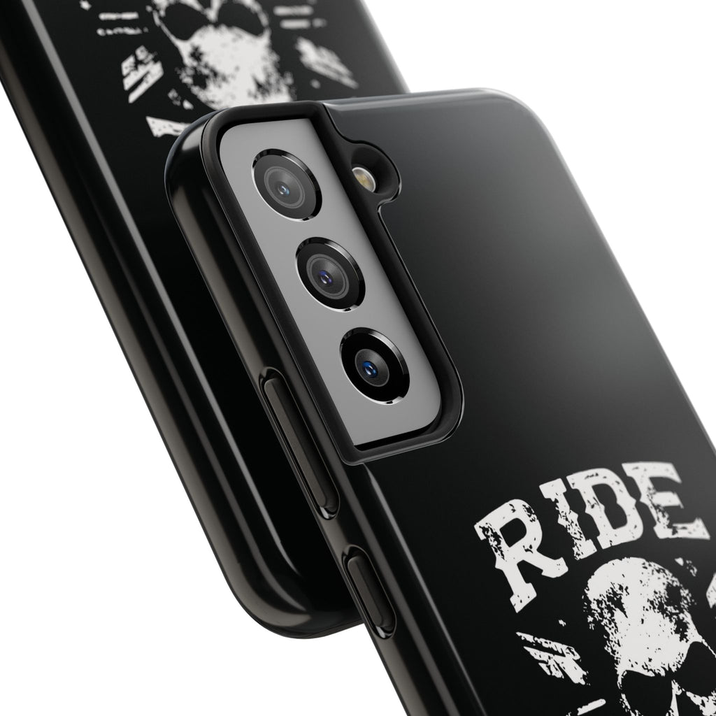 Ride or Die Skull Tough Phone Case | Biker Skull Graphic Phone Case