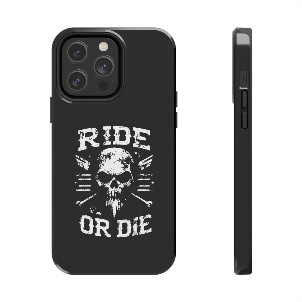 Ride or Die Skull Tough Phone Case | Biker Skull Graphic Phone Case