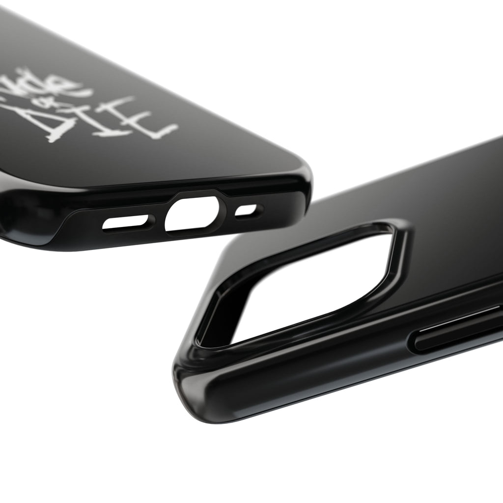 Ride or Die Skull Tough Phone Case | Edgy Script Biker Style Phone Case