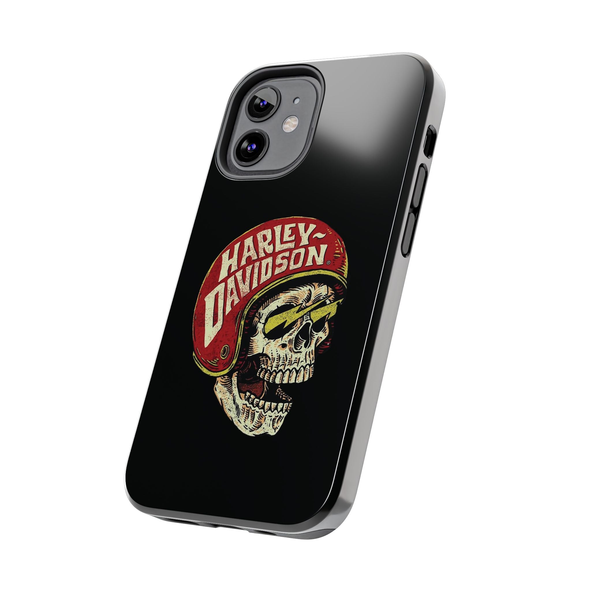 Skull Helmet Tough Phone Case | Vintage Motorcycle Biker Phone Case