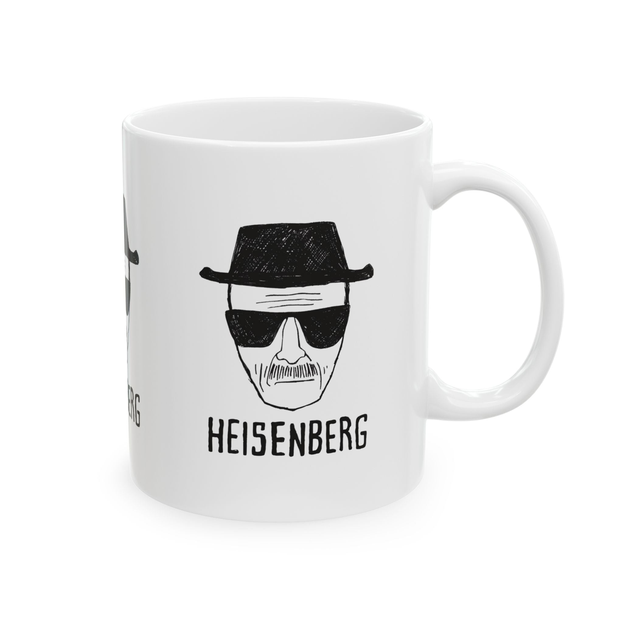Breaking Bad Heisenberg 11oz Mug  Inspired Coffee Cup With Walter White Drawing