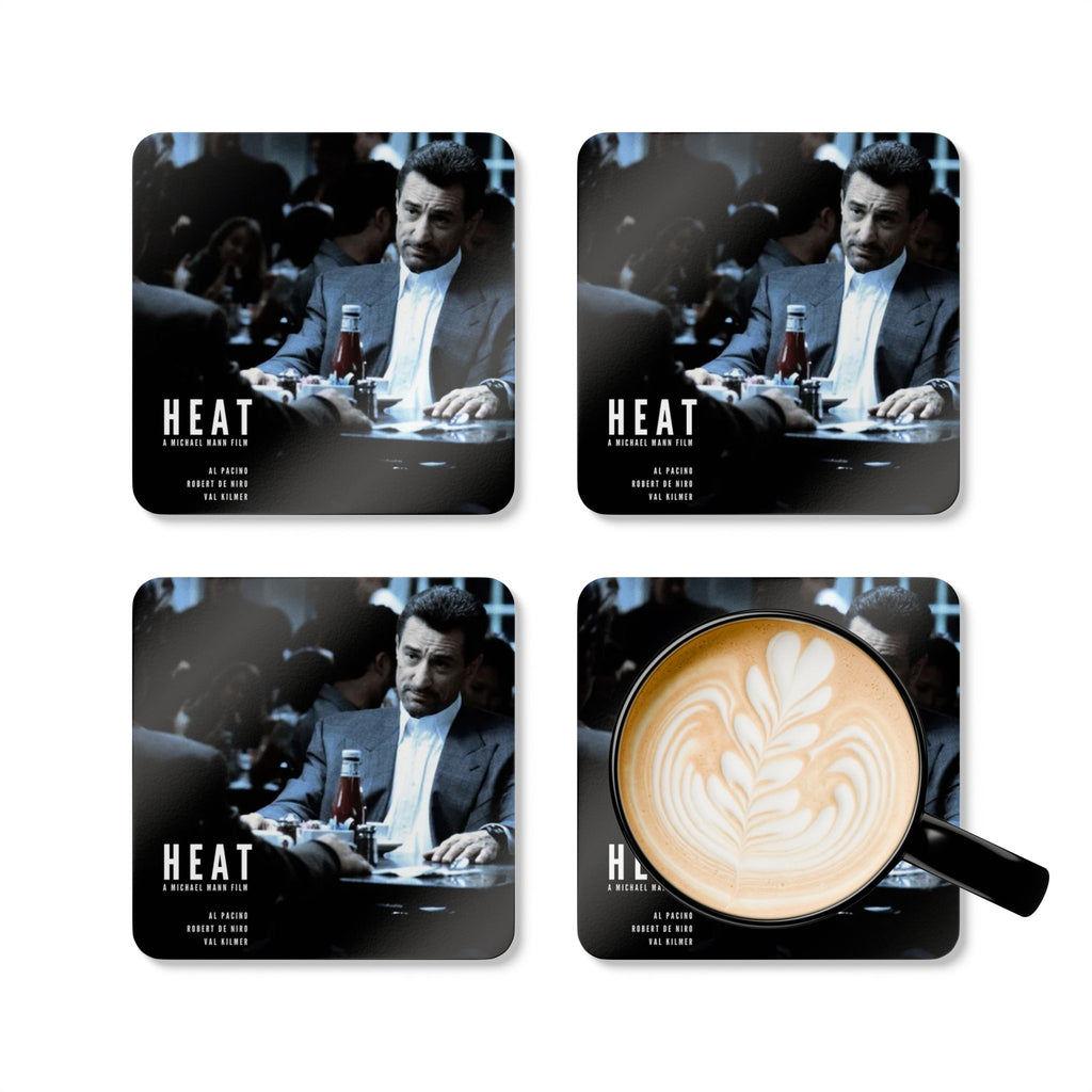 Heat Movie Collectable Coaster Set With Robert DeNiro on the covert (4 Pieces)