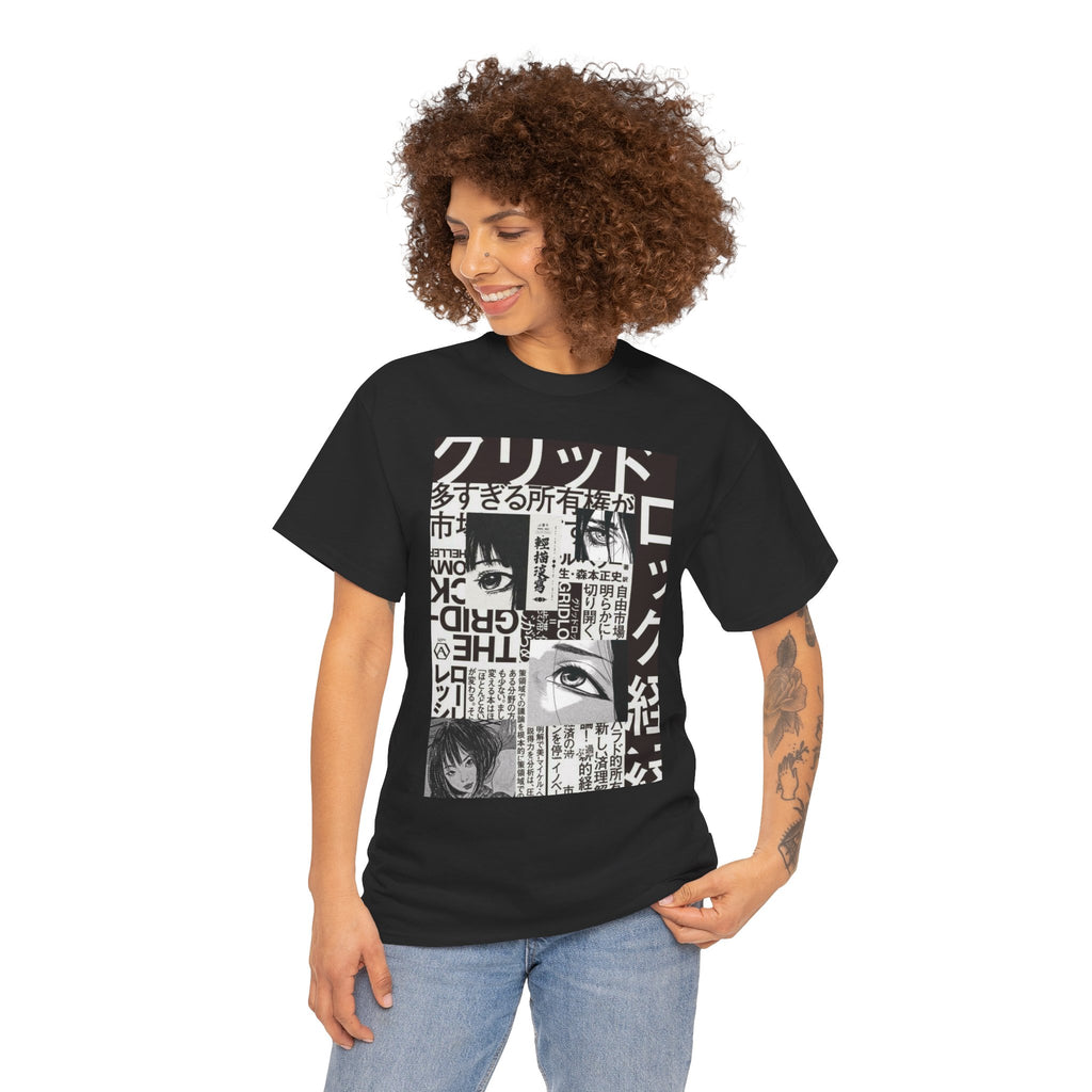 Unisex Japanese Manga Collage T-Shirt Anime Streetwear Graphic Tee (2 Colors)