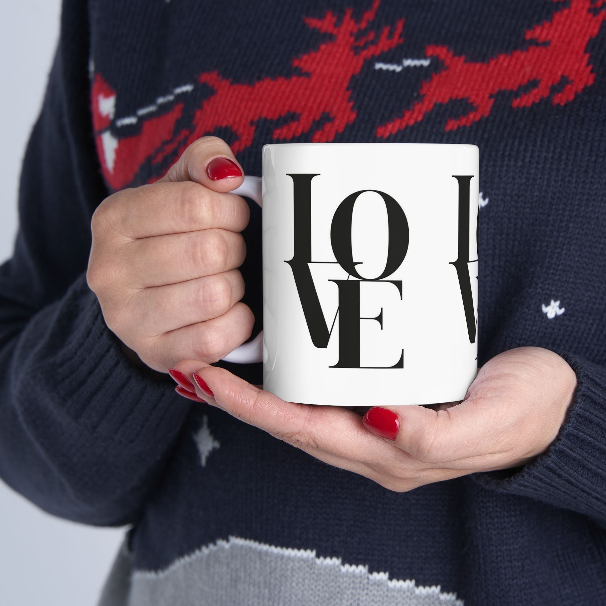 LOVE Typography Simplistic Design 11oz Coffee Mug | Perfect Gift for Lovers