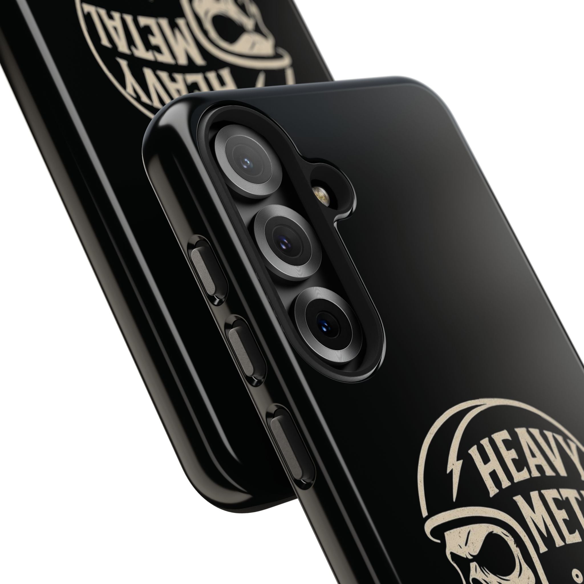Heavy Metal Skull Tough Phone Case | Biker Helmet Skull Graphic Phone Case