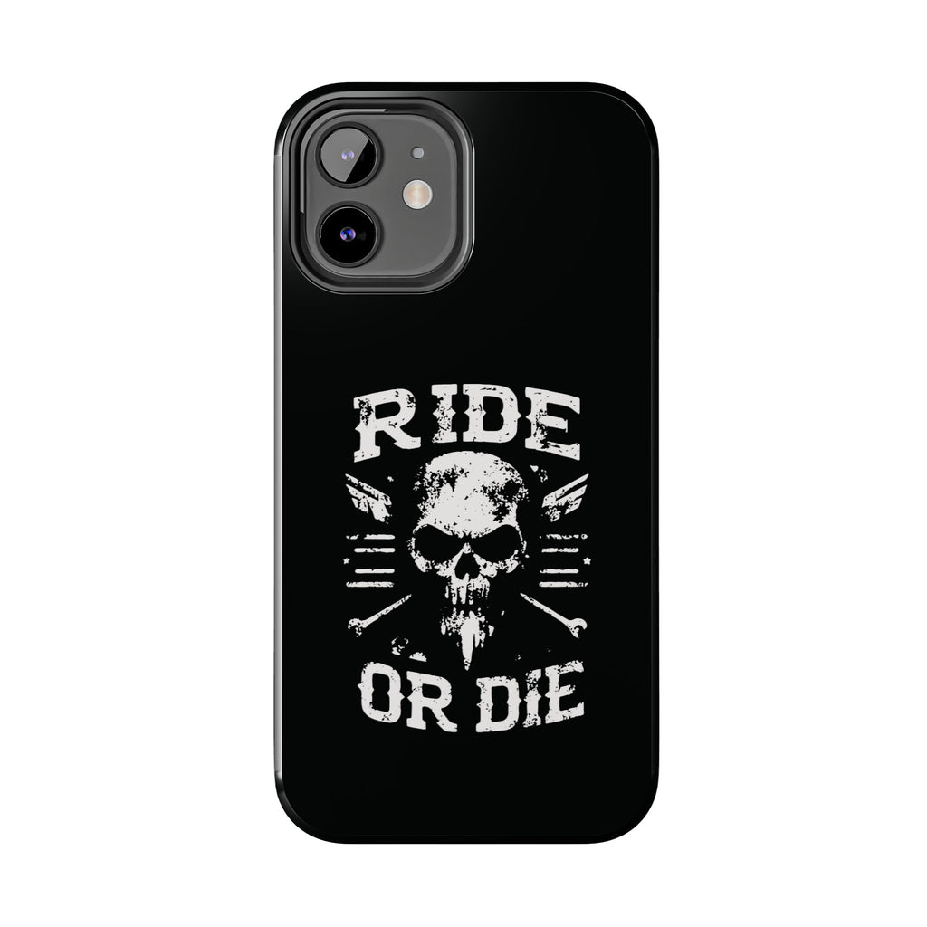 Ride or Die Skull Tough Phone Case | Biker Skull Graphic Phone Case