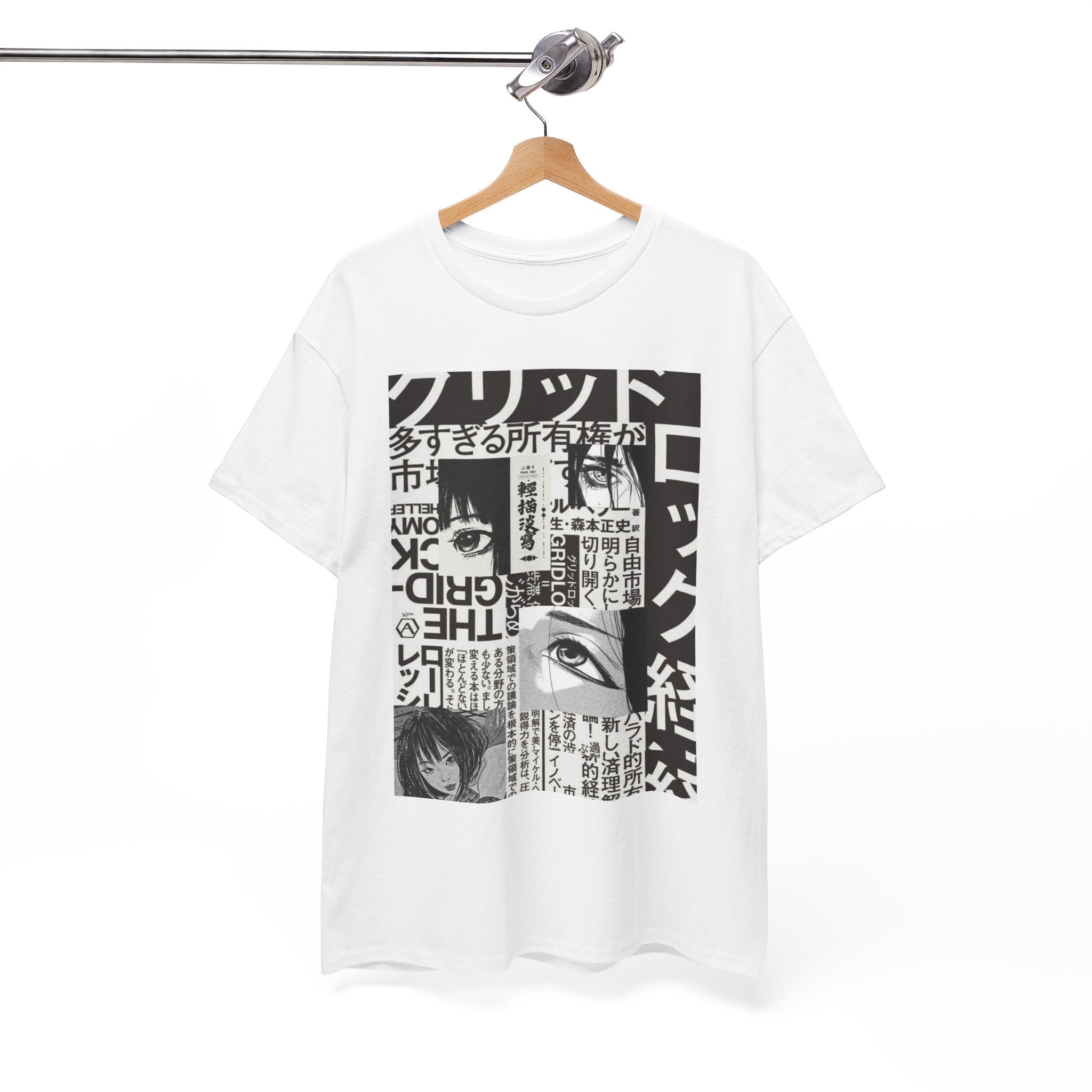 Unisex Japanese Manga Collage T-Shirt Anime Streetwear Graphic Tee (2 Colors)