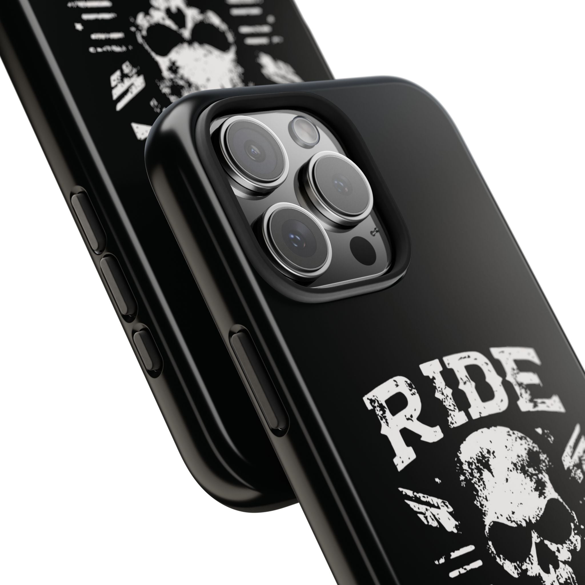 Ride or Die Skull Tough Phone Case | Biker Skull Graphic Phone Case
