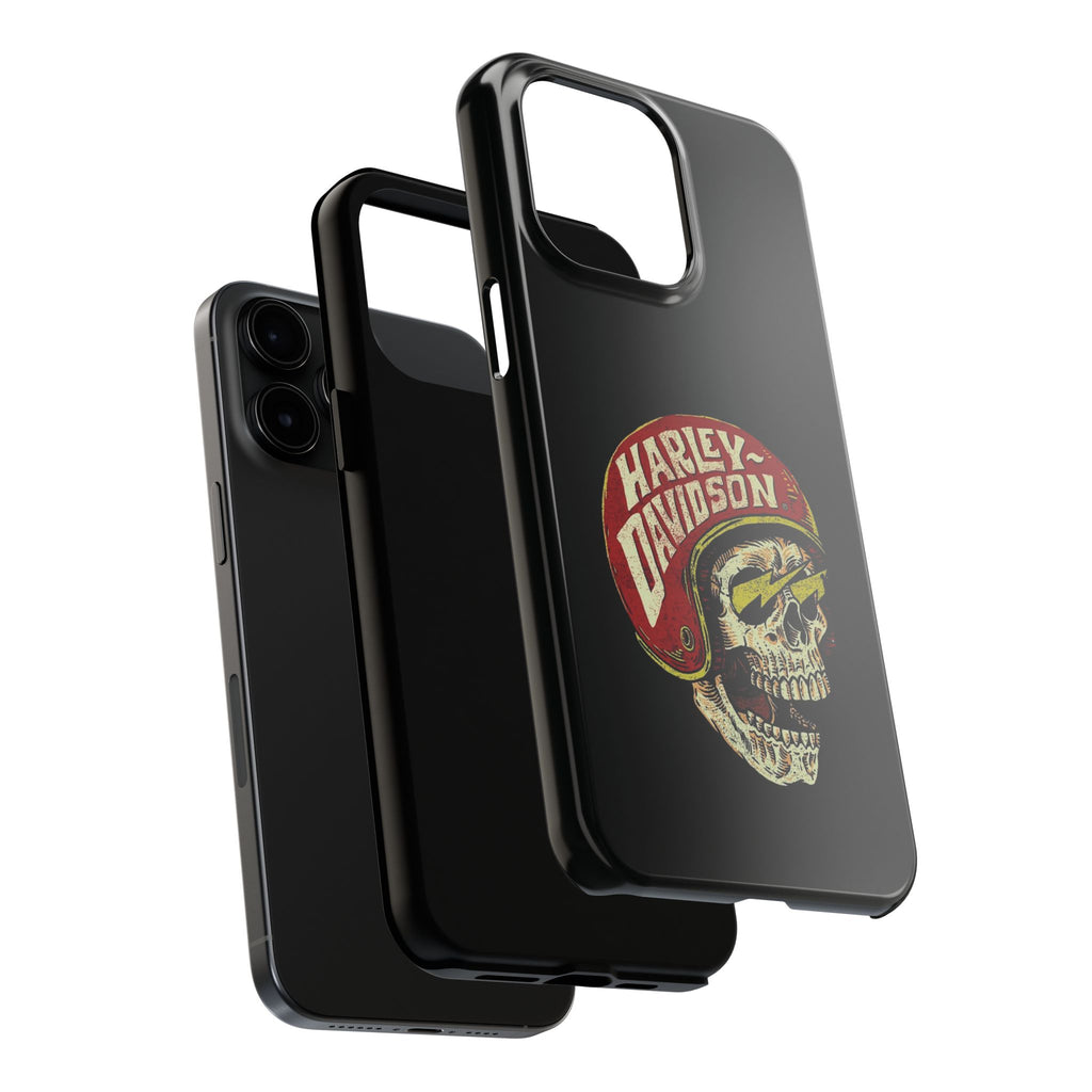 Skull Helmet Tough Phone Case | Vintage Motorcycle Biker Phone Case