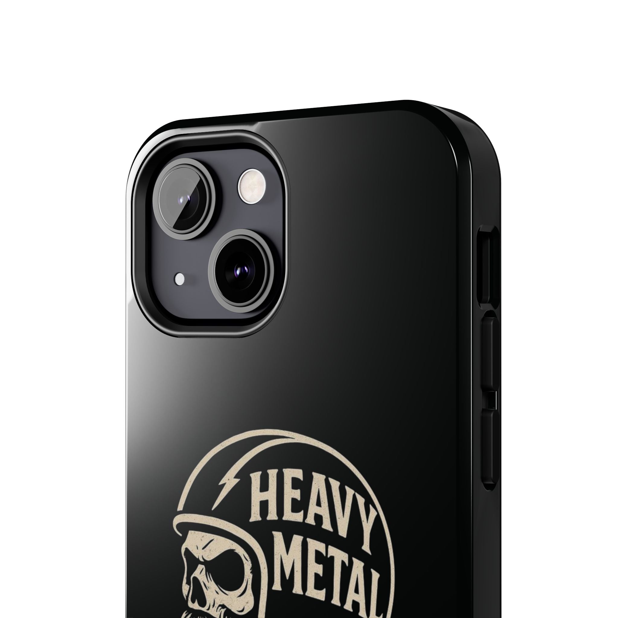 Heavy Metal Skull Tough Phone Case | Biker Helmet Skull Graphic Phone Case